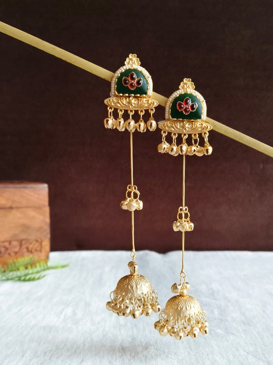 Kashmiri Earrings 1308GRN