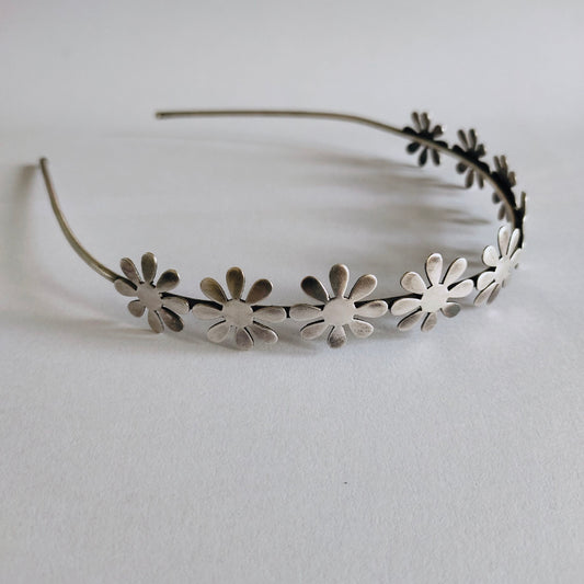 0857HB Silver look alike brass Hair Band