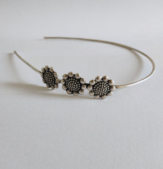 0859HB Silver look alike brass Hair Band