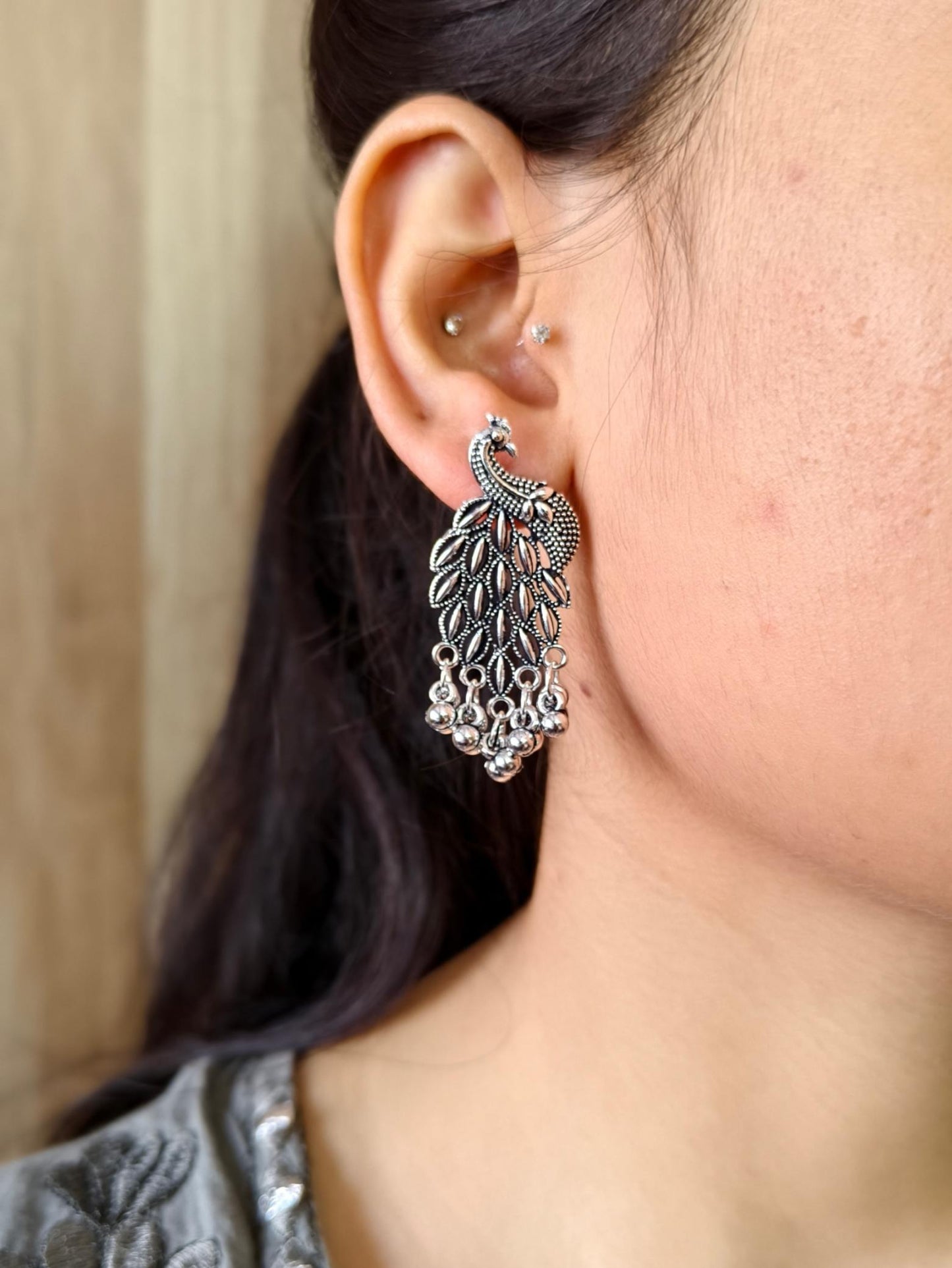 Oxidised Earrings 1476AMST