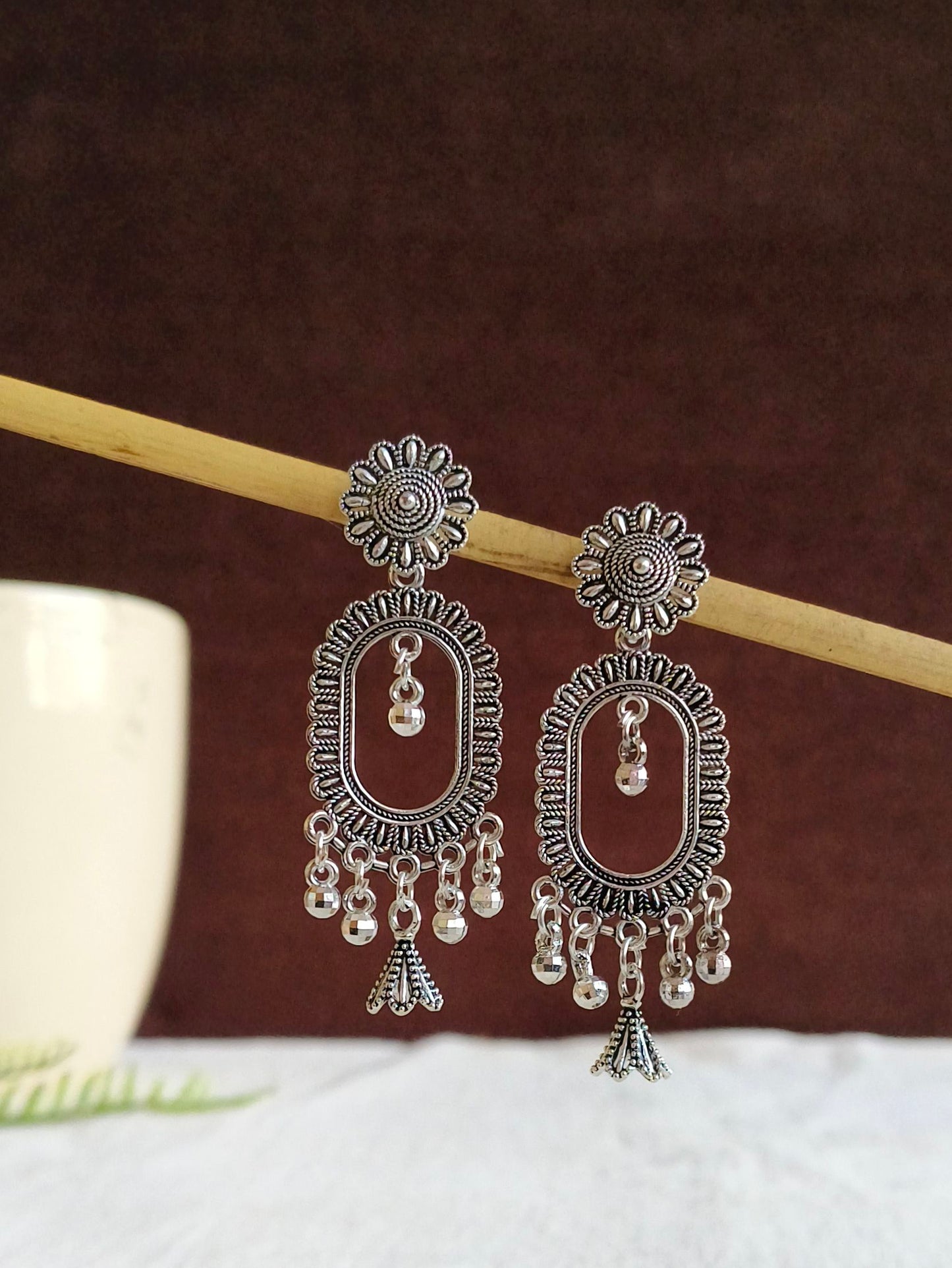 Oxidised Earrings 1805AMDL