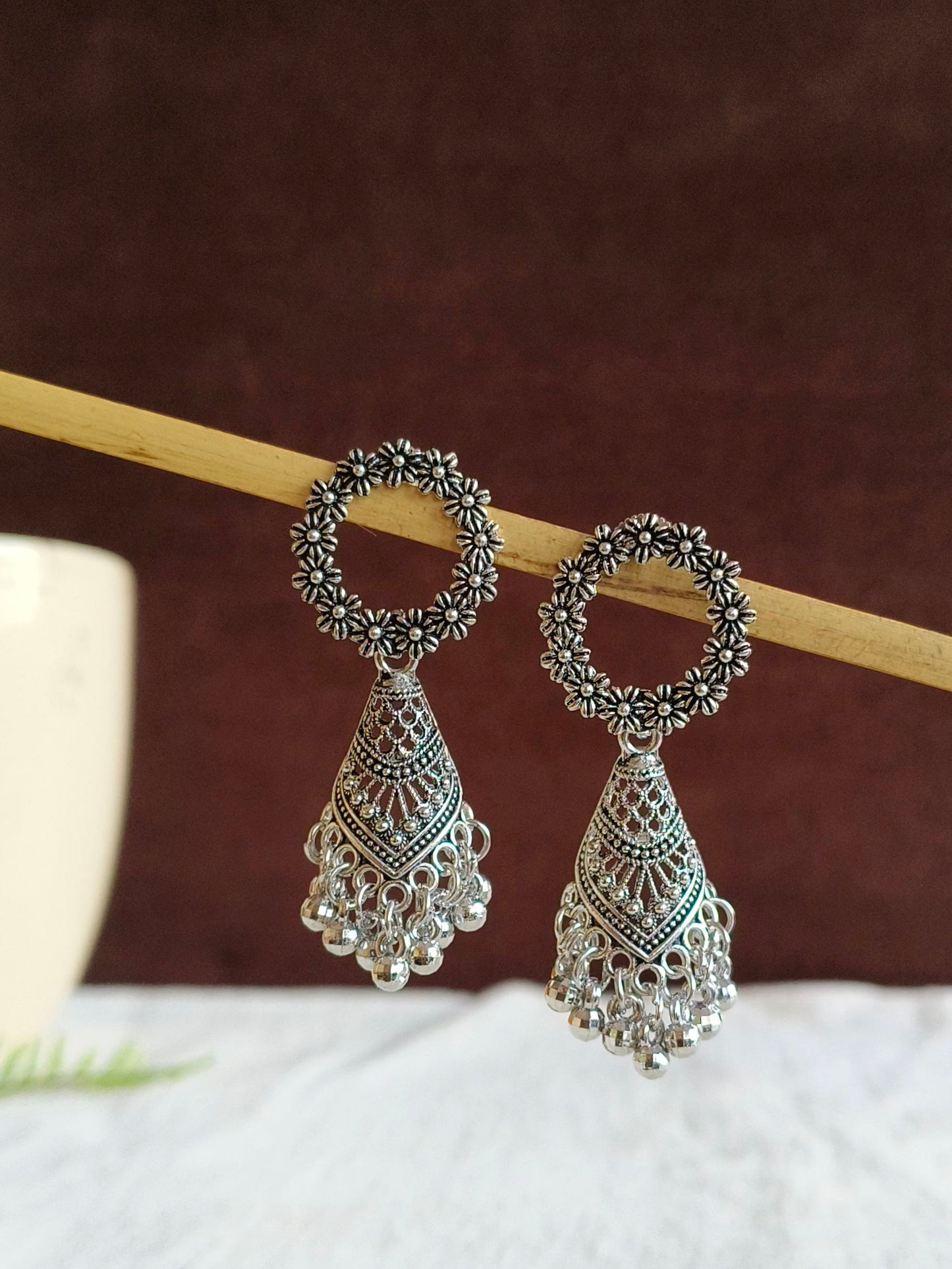 Oxidised Earrings 1819AMDL