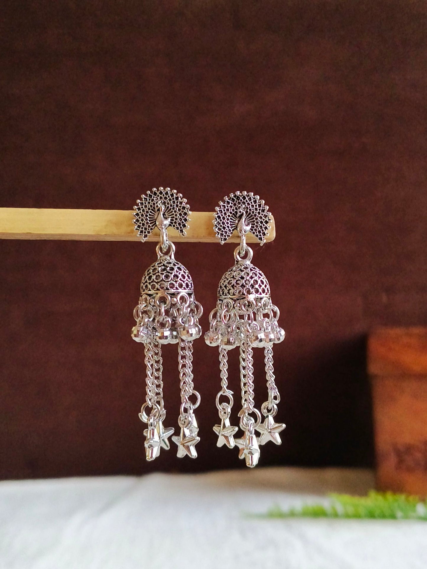 Oxidised Earrings 1822AMJH