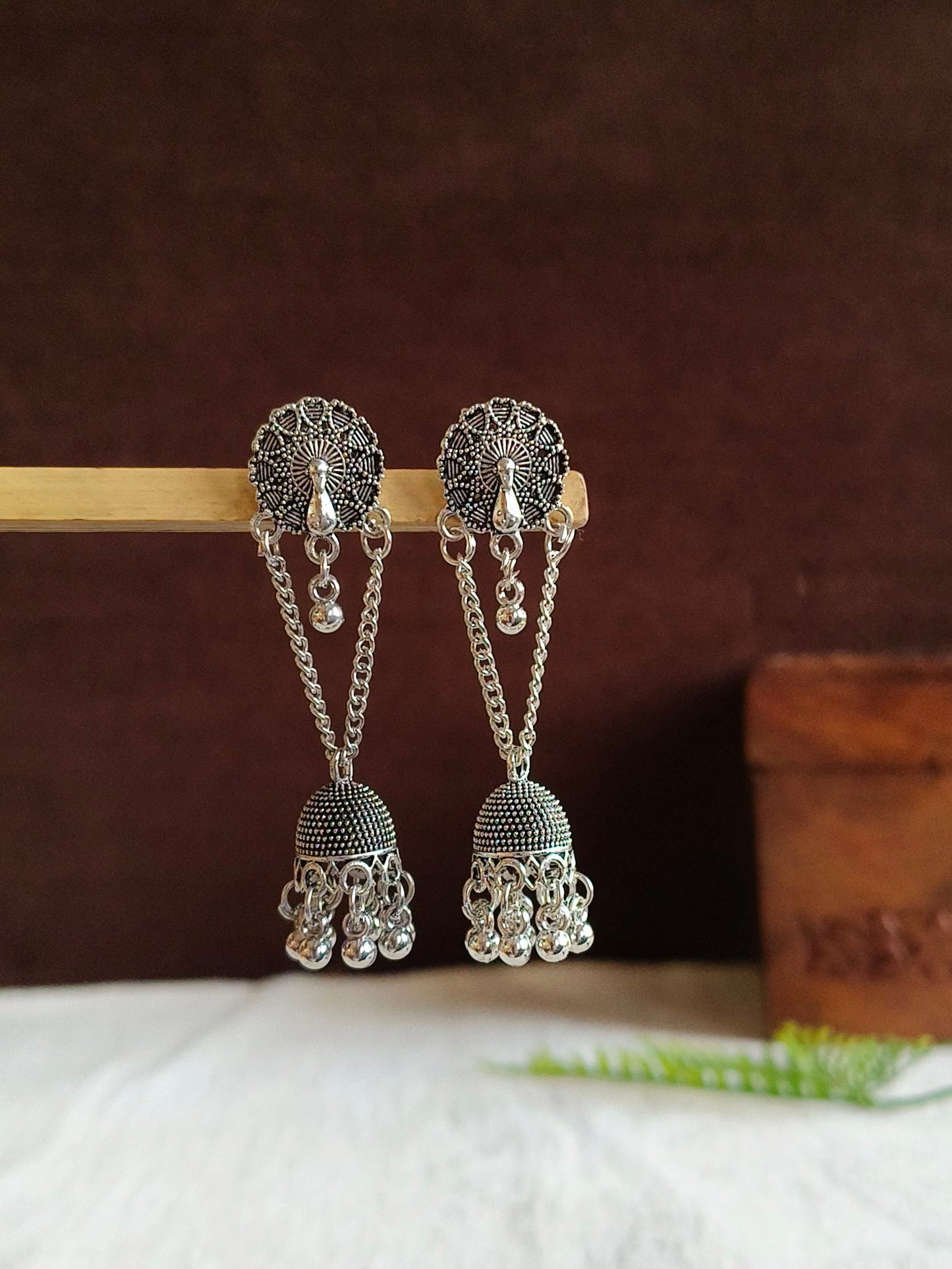 Oxidised Earrings 1823AMJH