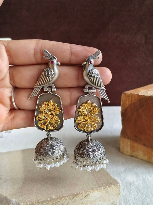 Dual Tone Earring 10774DTJH
