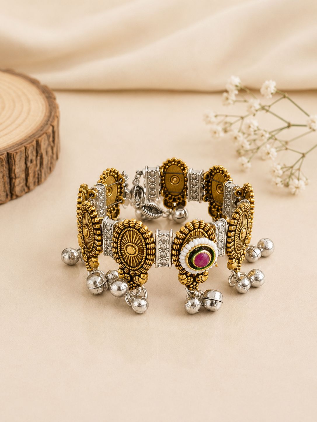 Openable Ghunghroo Bangles 10797GSBR (Price for 1 Pcs)