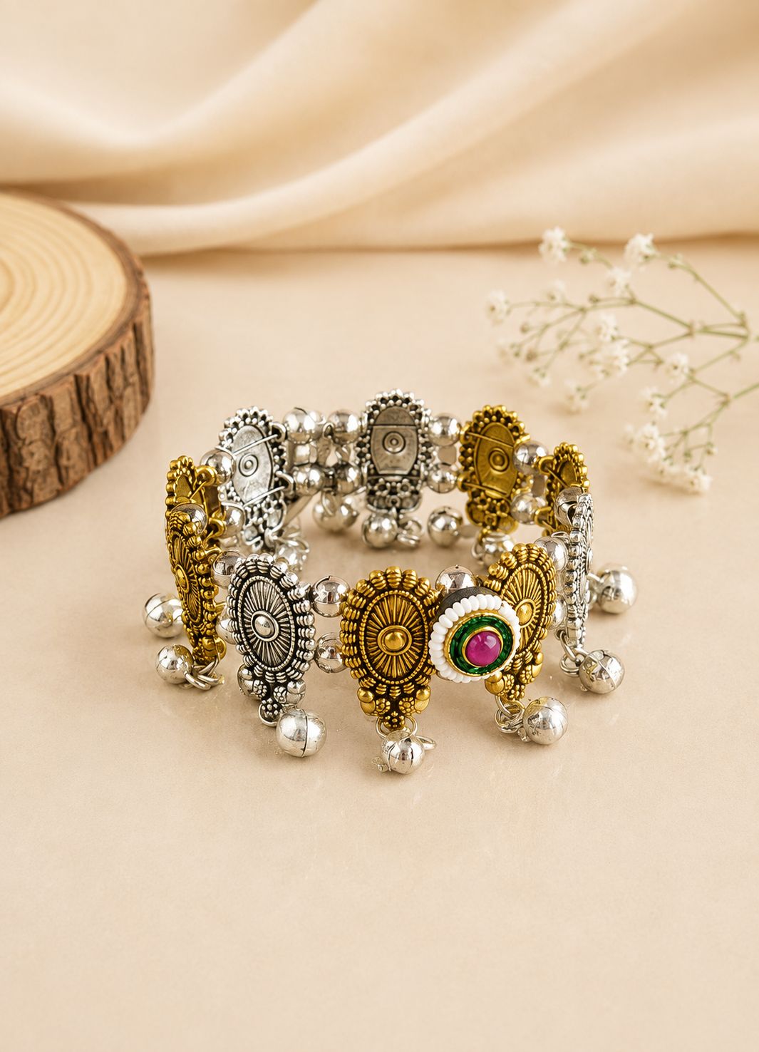 Ghunghroo Bangles 10798GSBR (Price for 1 Pcs)