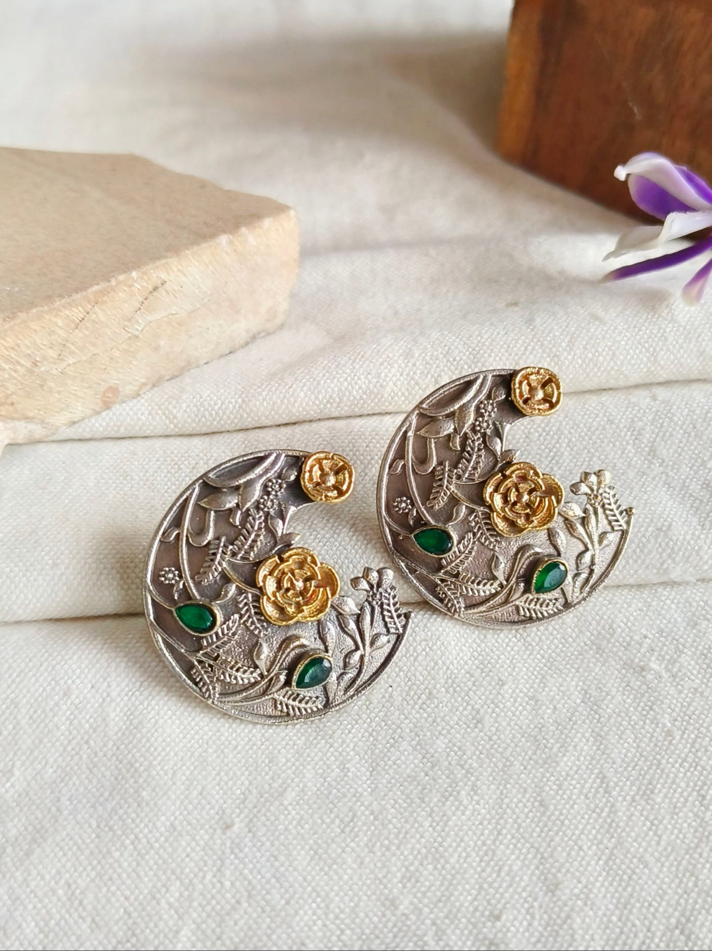 Stud Earings 21753MXDTSTGRN (Stock Clearance)
