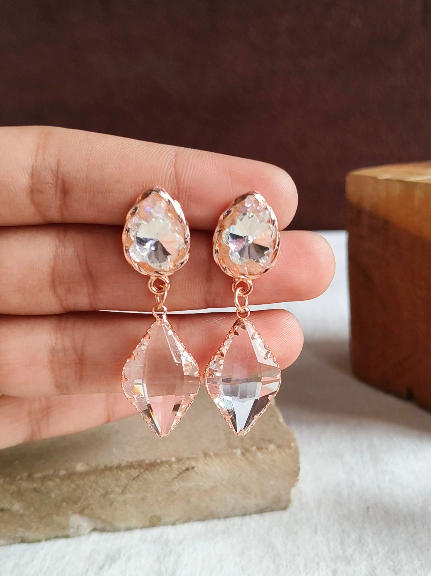Earrings 0337AMDLWHT