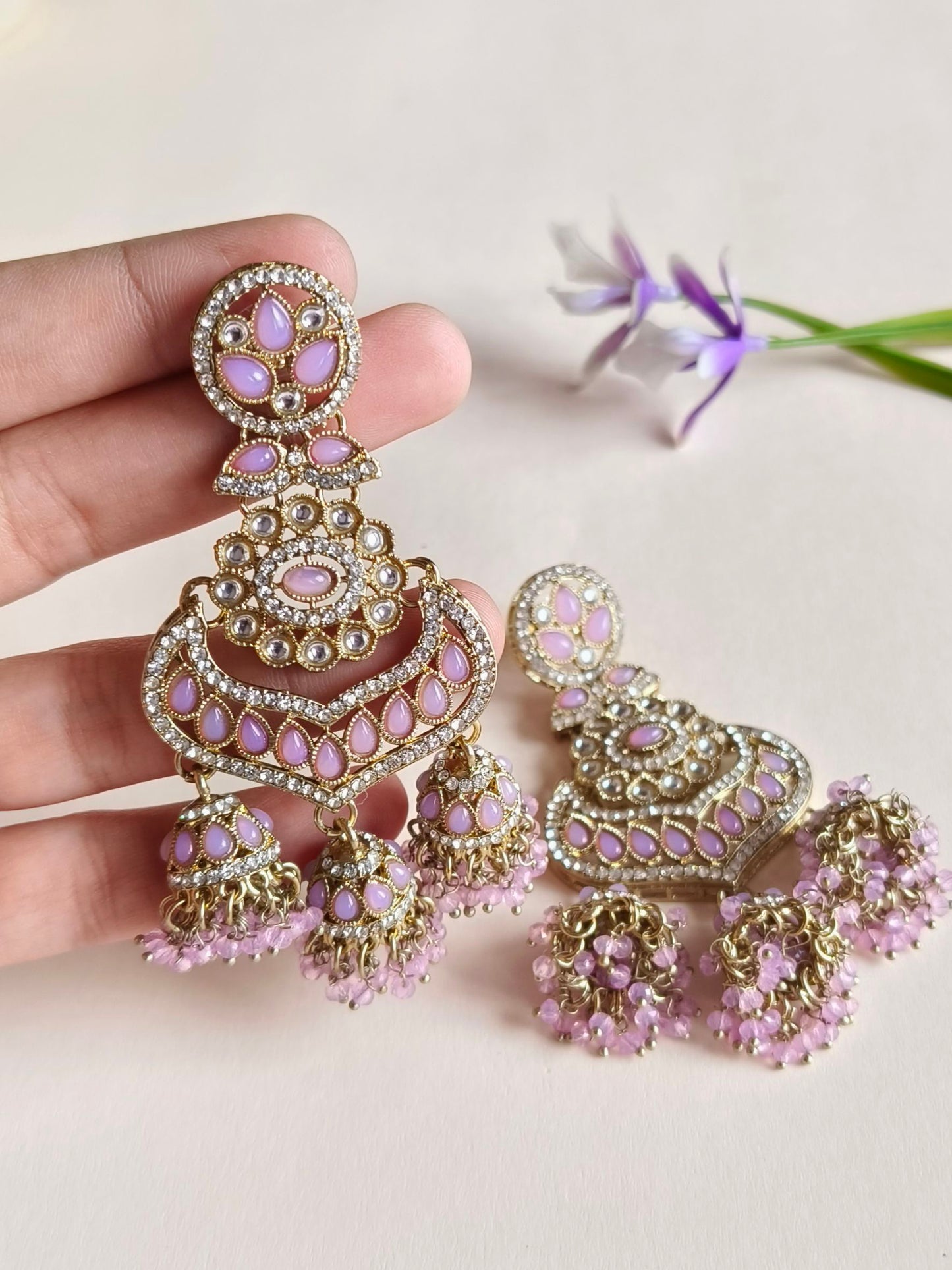 Earrings 0858AMDLPNK