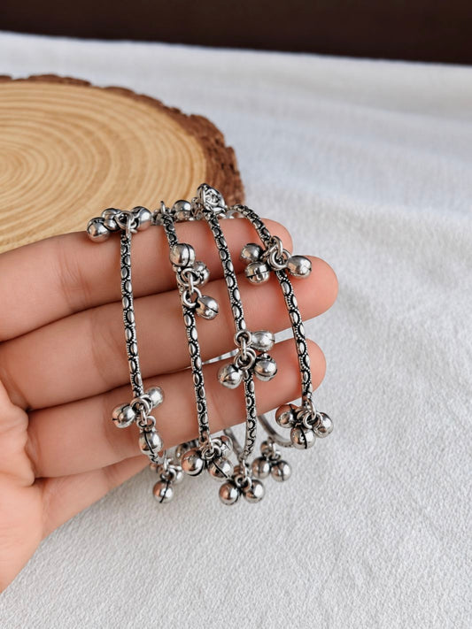 Oxidised Ghunghroo Bangle 10853BL