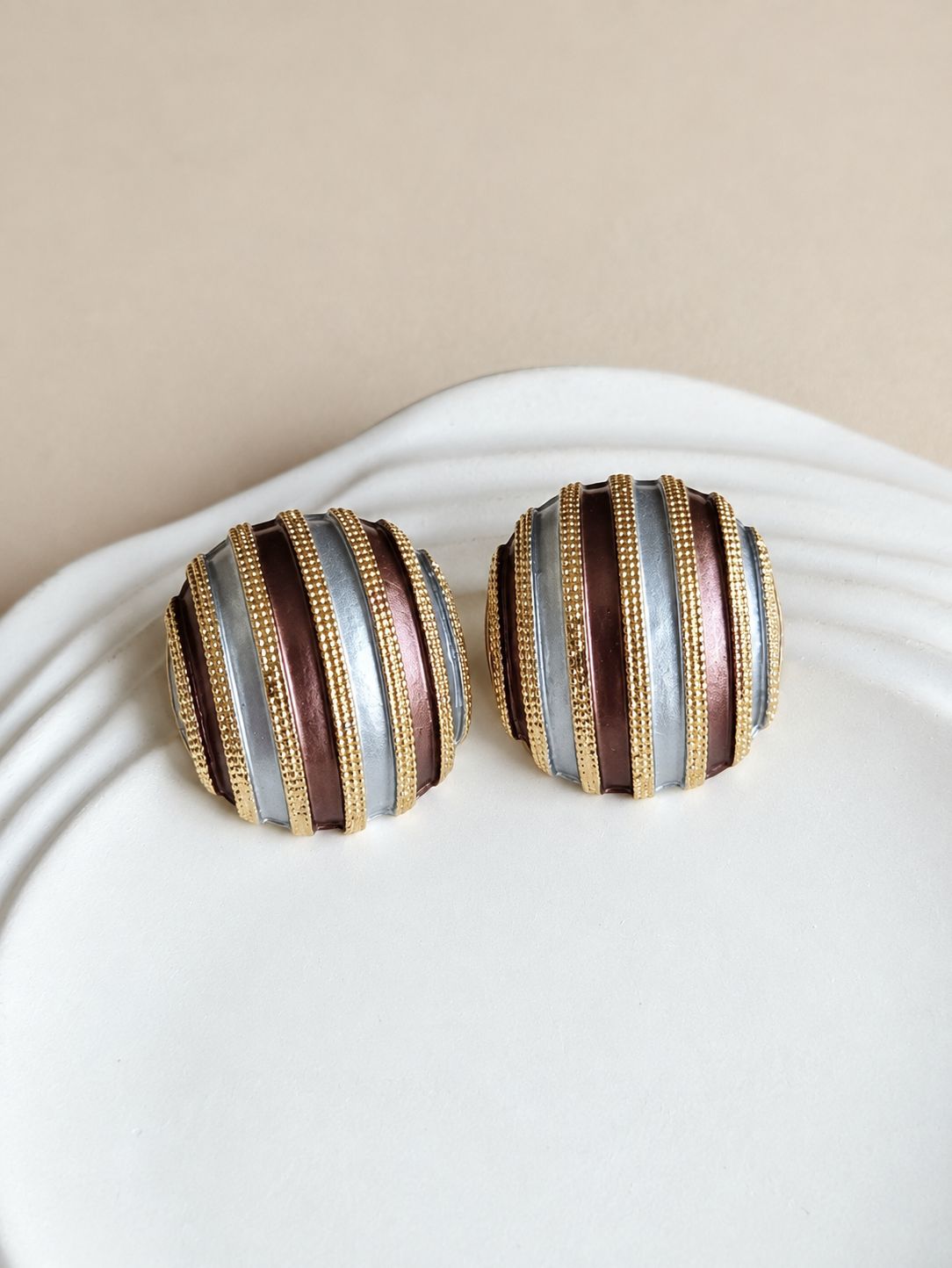 Enamel Stainless Steel Earrings 0798AMSTBWN