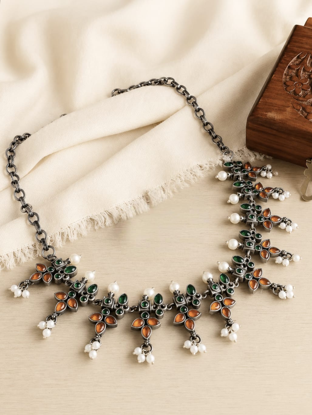 21895NKGRNORG (Without Earring)
