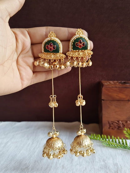 Kashmiri Earrings 1308GRN