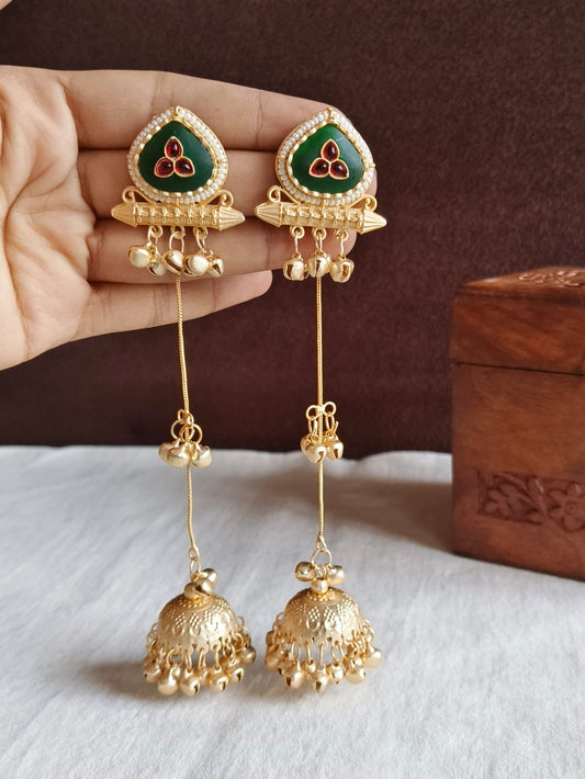 Kashmiri Earrings 1309GRN
