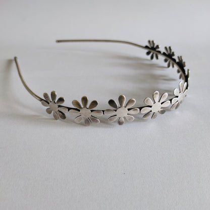 0857HB Silver look alike brass Hair Band