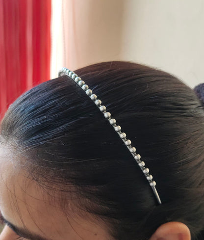 0858HB Silver look alike brass Hair Band