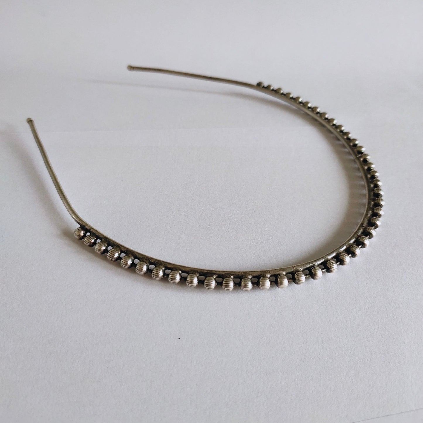 0858HB Silver look alike brass Hair Band