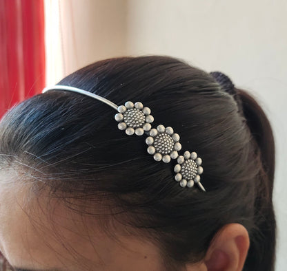 0859HB Silver look alike brass Hair Band