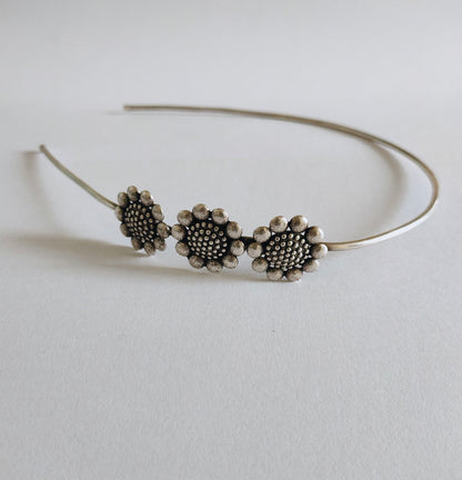 0859HB Silver look alike brass Hair Band