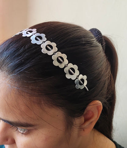 0860HB Silver look alike brass Hair Band