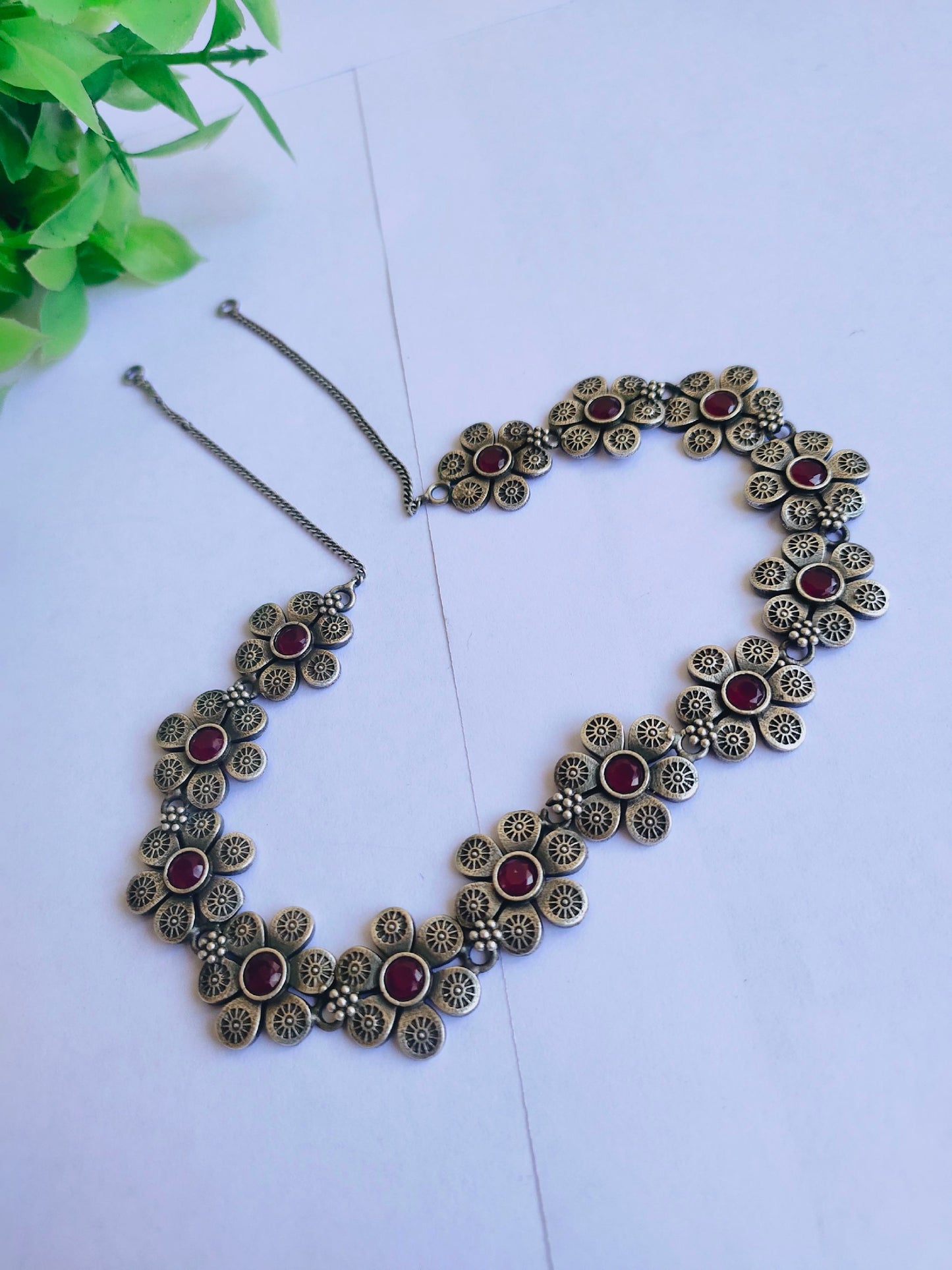 0866HPRED  Silver plated premium Quality matha Patti