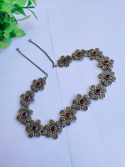 0866HPRED  Silver plated premium Quality matha Patti