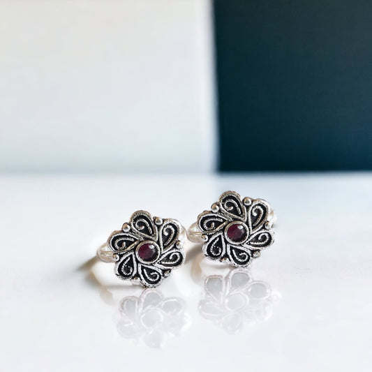 1008TRRED toe rings Pair