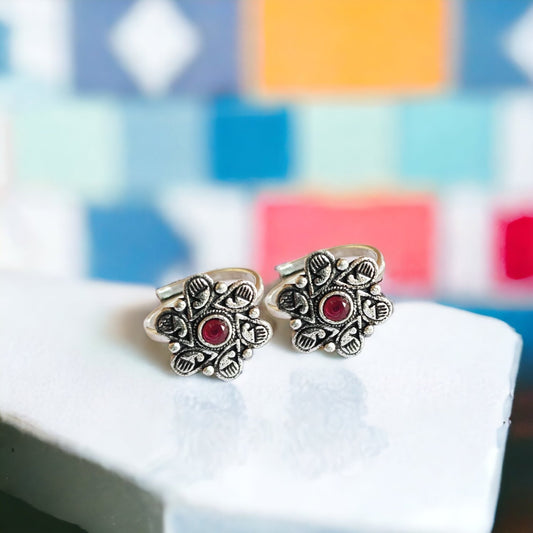 1006TRRED  toe rings Pair