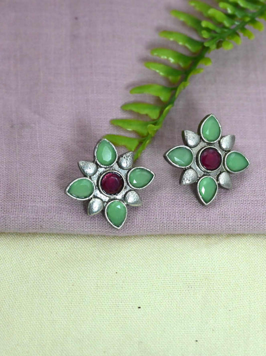 0002LCSTMGRRED Stud Earrings