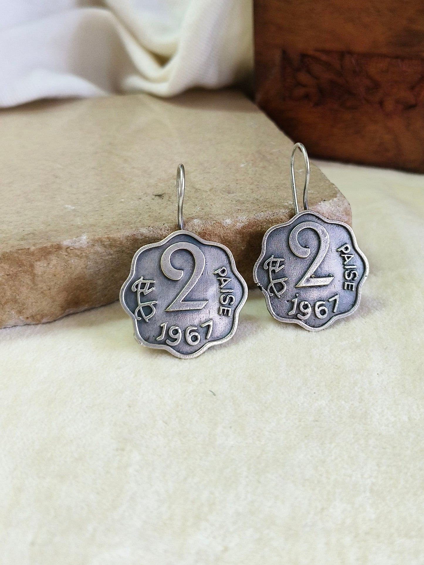2104HK ( 2 Pesa Coin Hook Earrings )