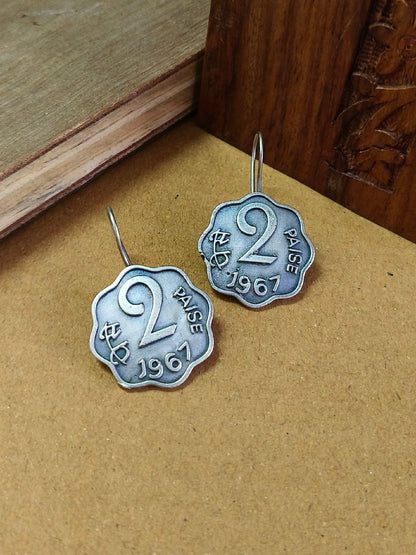2104HK ( 2 Pesa Coin Hook Earrings )