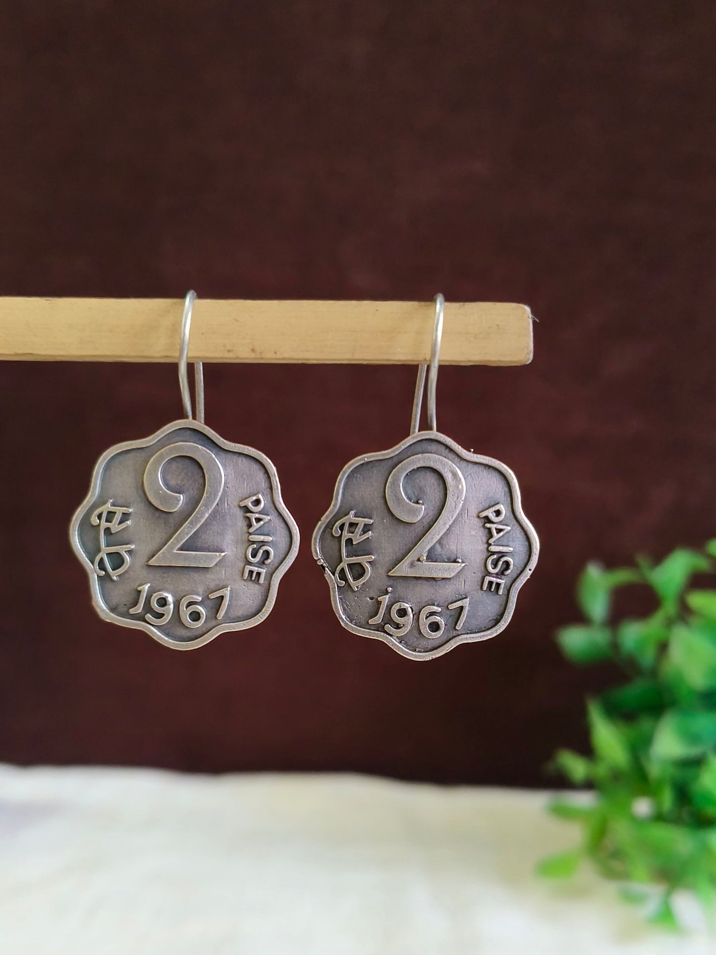 2104HK ( 2 Pesa Coin Hook Earrings )