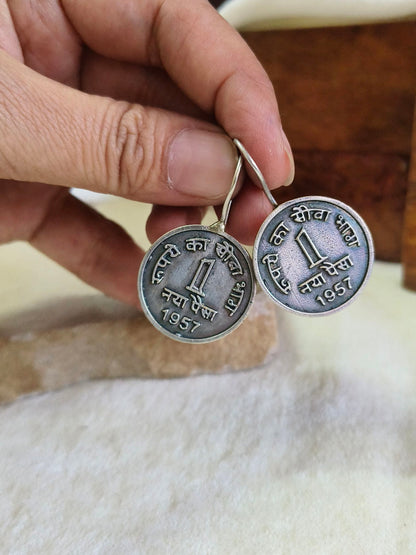 2107HK ( 1 Pesa Coin Hook Earrings )