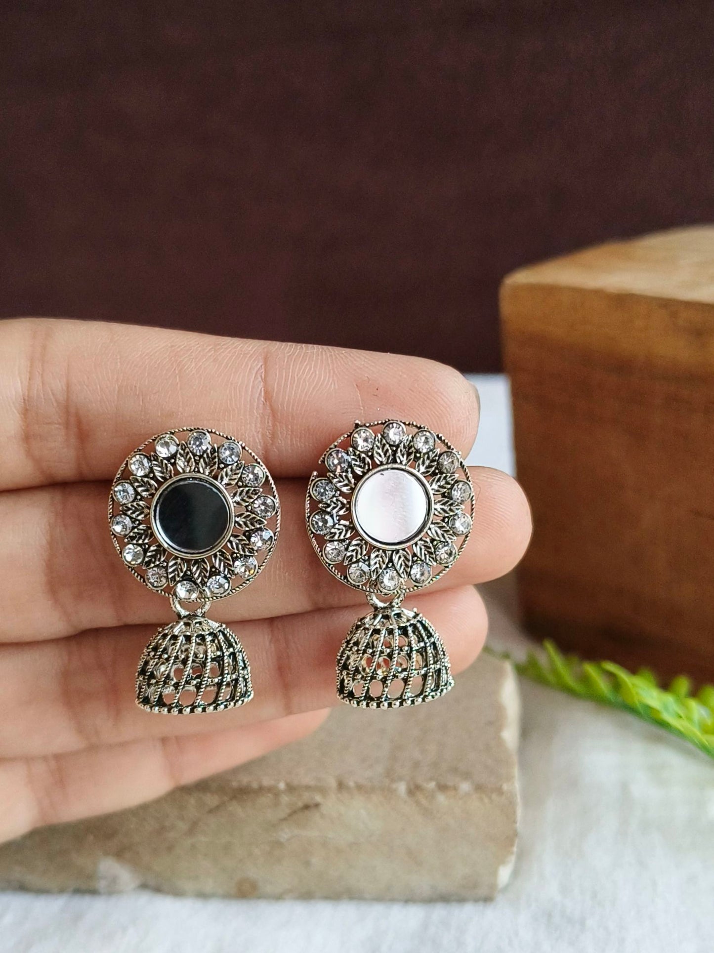 Oxidised Earrings 1510AMJH
