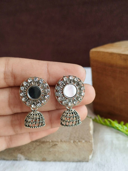 Oxidised Earrings 1510AMJH