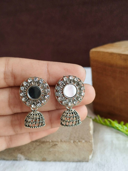 Oxidised Earrings 1510AMJH