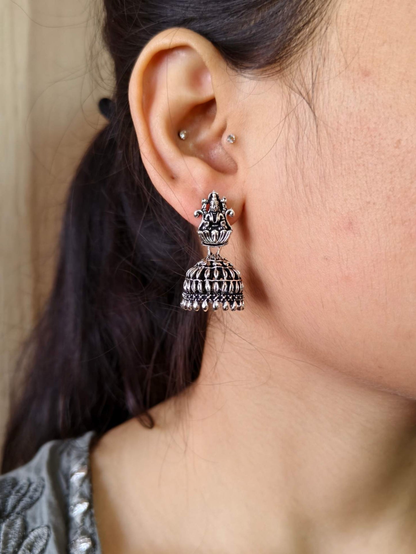 Oxidised Earrings 1511AMJH