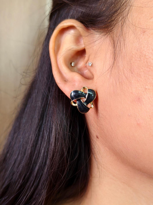 Korean Earrings 1551AMSTGDBLK