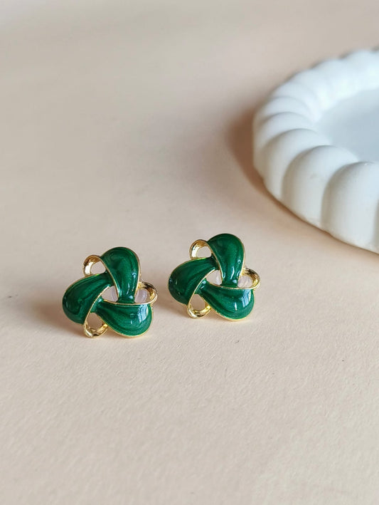 Korean Earrings 1551AMSTGDGRN