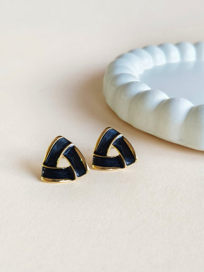 Korean Earrings 1552AMSTGDBLK