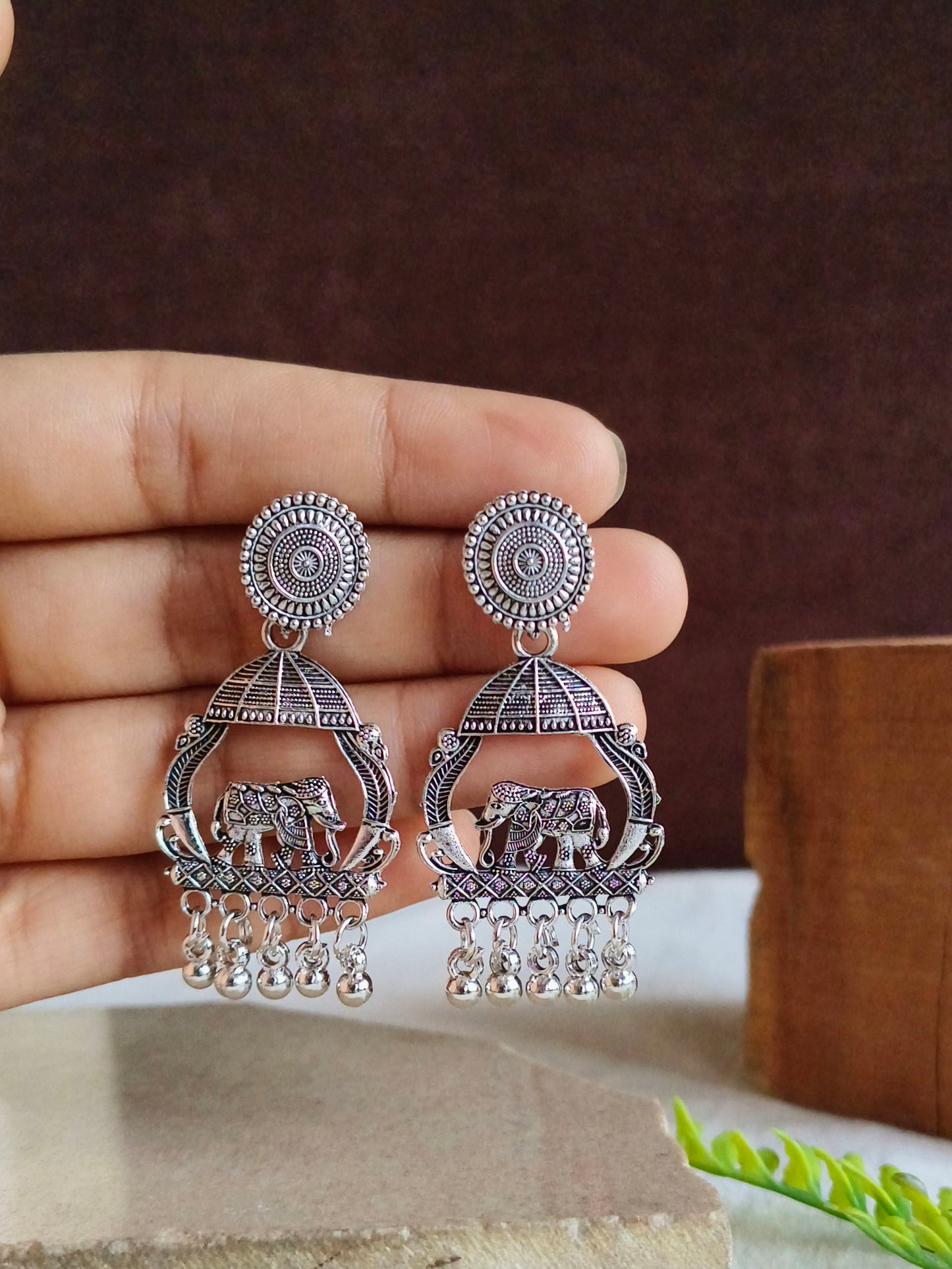 Oxidised Earrings 1801AMDL