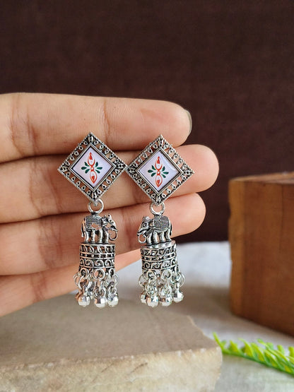 Oxidised Earrings 1802AMJH