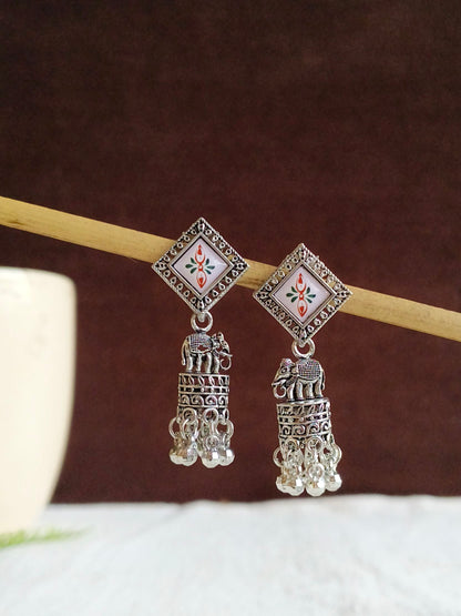 Oxidised Earrings 1802AMJH