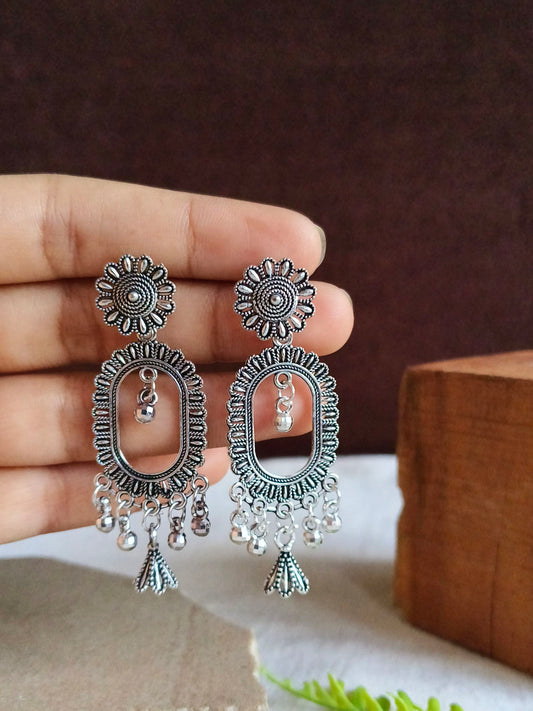 Oxidised Earrings 1805AMDL