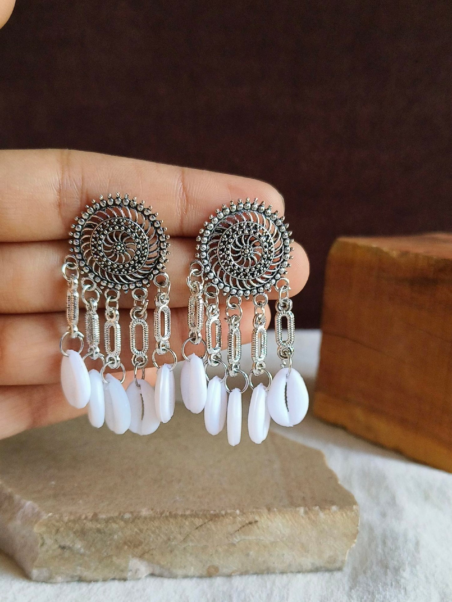 Oxidised Earrings 1807AMDL