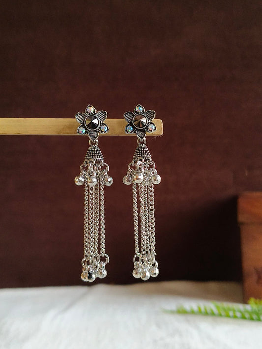 Oxidised Earrings 1815AMDL