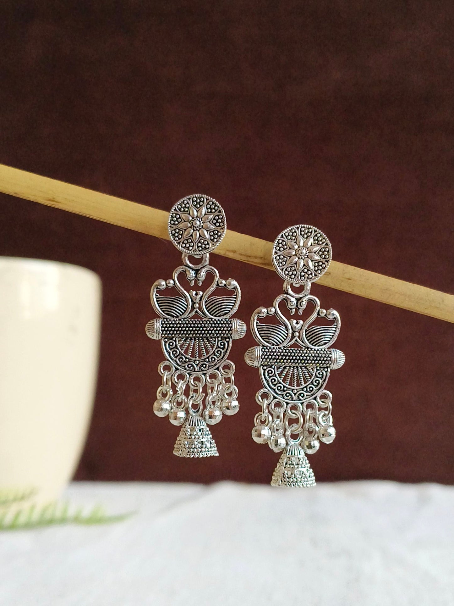 Oxidised Earrings 1817AMDL