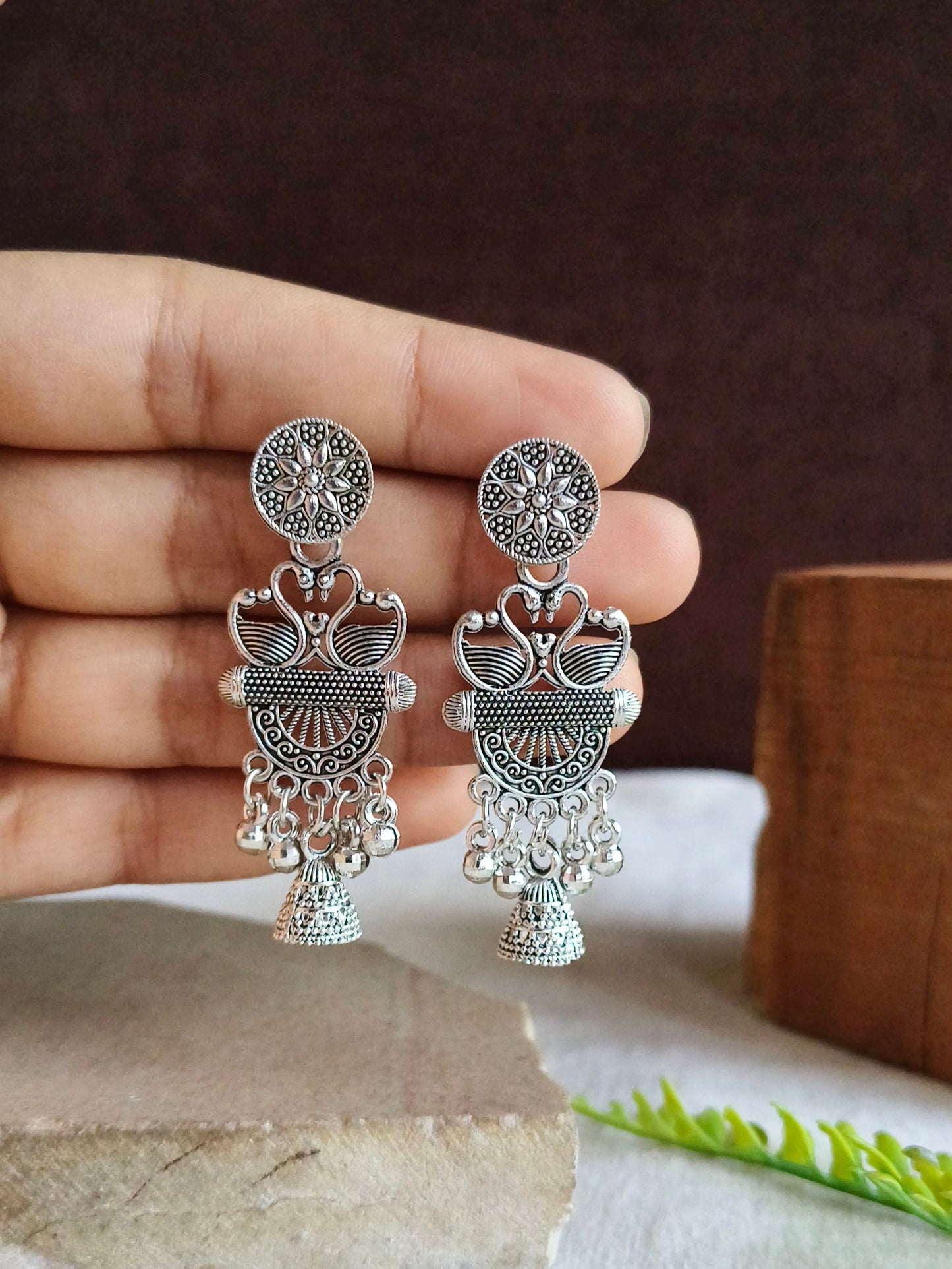 Oxidised Earrings 1817AMDL