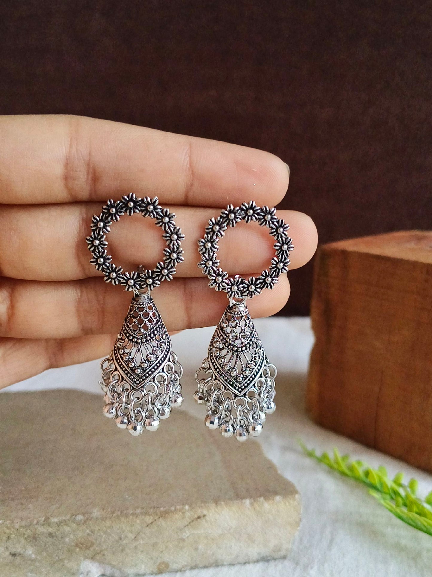 Oxidised Earrings 1819AMDL